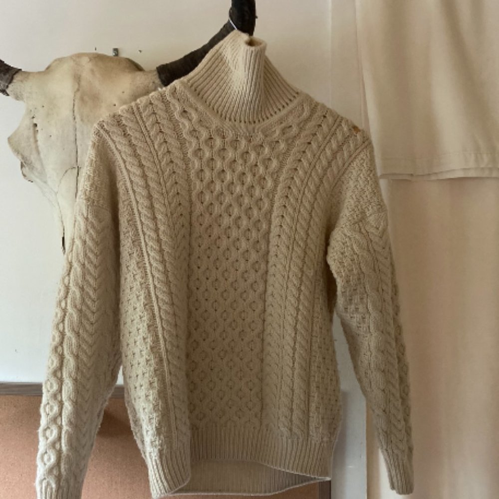 Carraig Donn Women's XS 100% Merino Wool Turtleneck Sweater - Picture 4 of 5